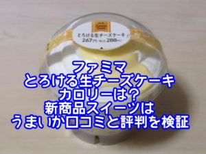 ファミマとろける生チーズケーキのカロリーは？新商品スイーツはうまいか口コミと評判を検証