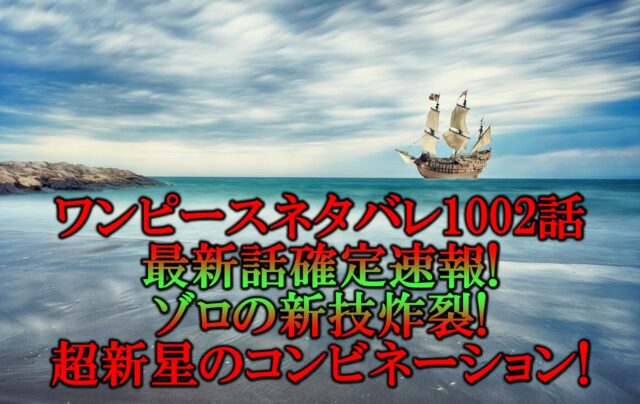 ワンピースネタバレ1002話最新話確定速報 ゾロの新技炸裂で超新星のコンビネーション アニマガフレンズ