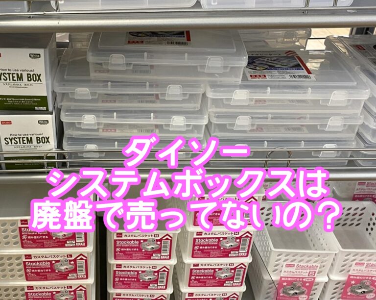 ダイソーシステムボックスは廃盤で売ってない？内寸のサイズや色や箸は収納できるの？