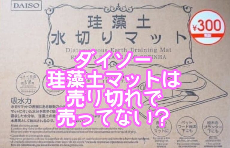 ダイソー 珪藻土 ショップ マット 売っ て ない